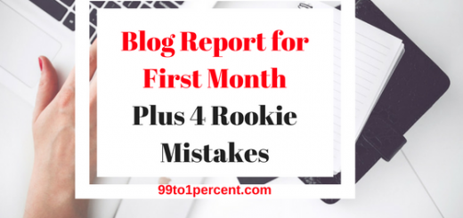 Blog Report for First Month Plus 4 Rookie Mistakes